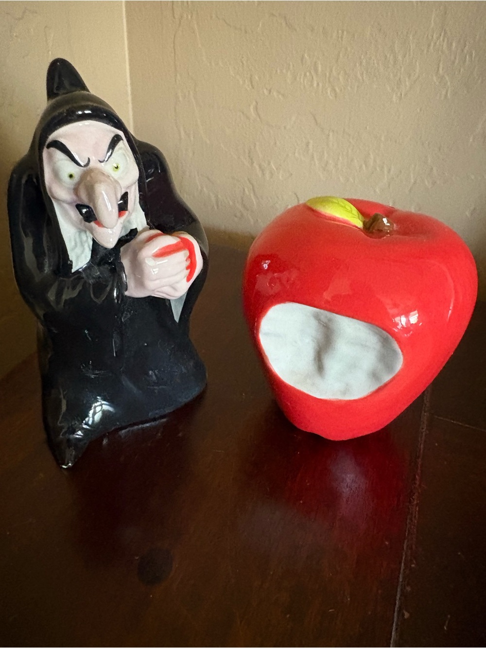 Vintage Disney Snow White Evil Queen Salt and Pepper Shakers